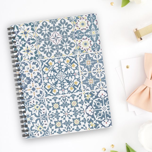 Cuaderno Azulejos Mediterráneos, Marroquíes, Mayólica, Azul (Subido por el creador)