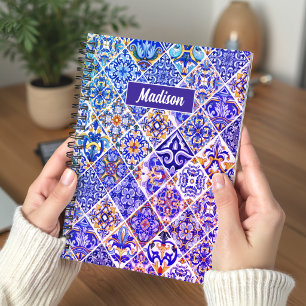 Cuaderno Azulejos Mediterráneos Sicilian Talavera Púrpura A