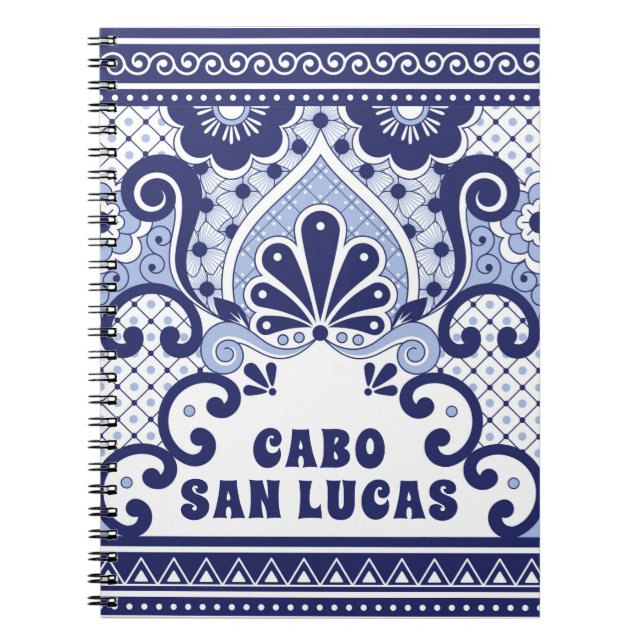 Cuaderno Azulejos mexicanos Talavera de Cabo San Lucas (Frente)