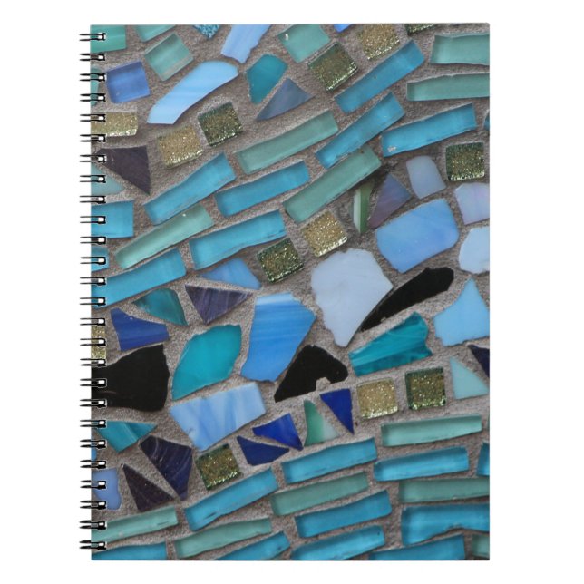 Cuaderno Azulejos Mosaico de Azul y Verde (Frente)