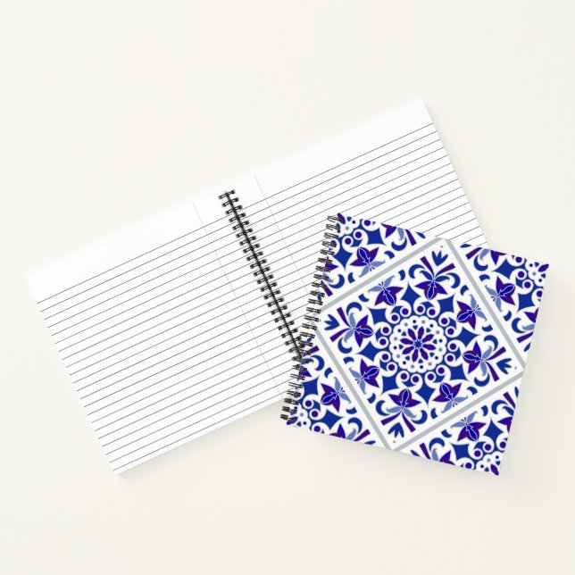 Cuaderno Azulejos portugueses azules y blancos índigo (Interior)