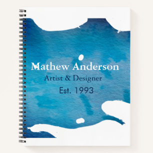 Cuaderno Azules rústicos de color azul textura de jeans aña