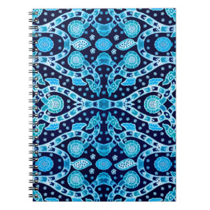 Cuaderno Azules tribales africanos