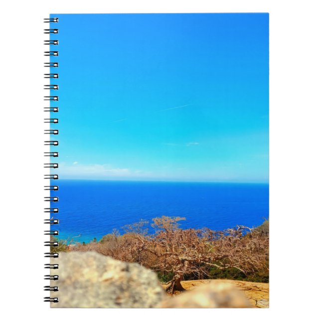 Cuaderno Azure Bliss Caribe - bloc de notas gobernado (Frente)