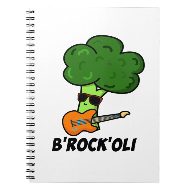 Cuaderno B-Rock-Oli Bromista Rocker Brócoli Juego de Palabr (Frente)