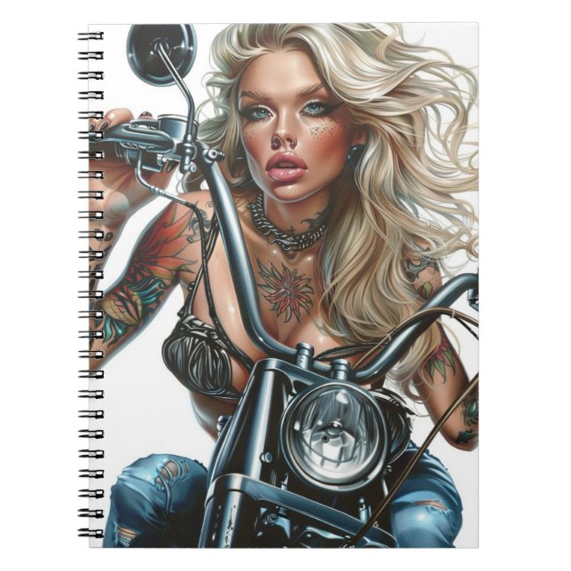 Cuaderno Babe15 de motociclista (Frente)