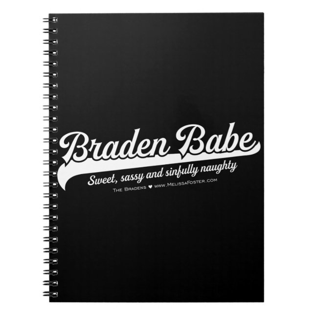 Cuaderno Babe Braden de 6,5" x 8,75" (Frente)