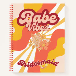 Cuaderno Babe Vibes Retro Bridal Party Notebook