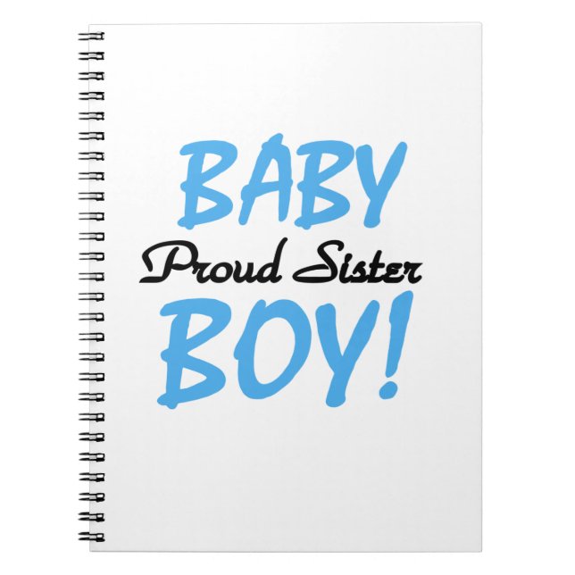 Cuaderno Baby Boy Orgulloso Sister Gifts (Frente)