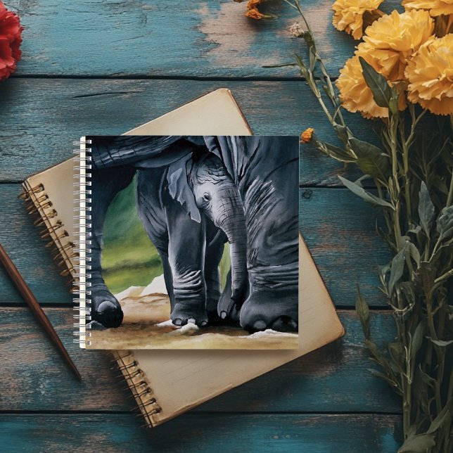 Cuaderno Baby Elephant Gray Cute (Subido por el creador)