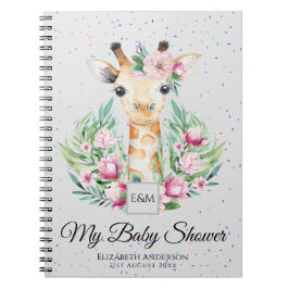 Cuaderno Baby Giraffe Boho Flowers Mother to Be Planner