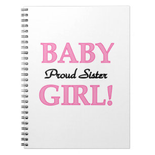 Cuaderno Baby Girl Proud Sister Gifts