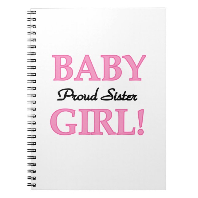 Cuaderno Baby Girl Proud Sister Gifts (Frente)