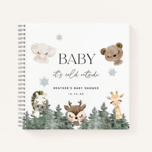 Cuaderno Baby It's Cold fuera de Baby Shower Guestbook