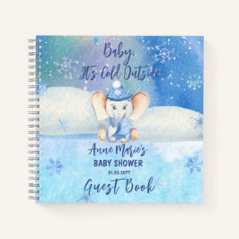 Cuaderno Baby It's Cold Outside Elephant Shower Guest Book