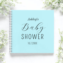 Cuaderno Baby Shower Blue Elegant Guest Book