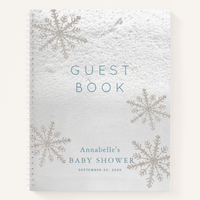 Cuaderno Baby Shower Blue Guest Book (Anverso)
