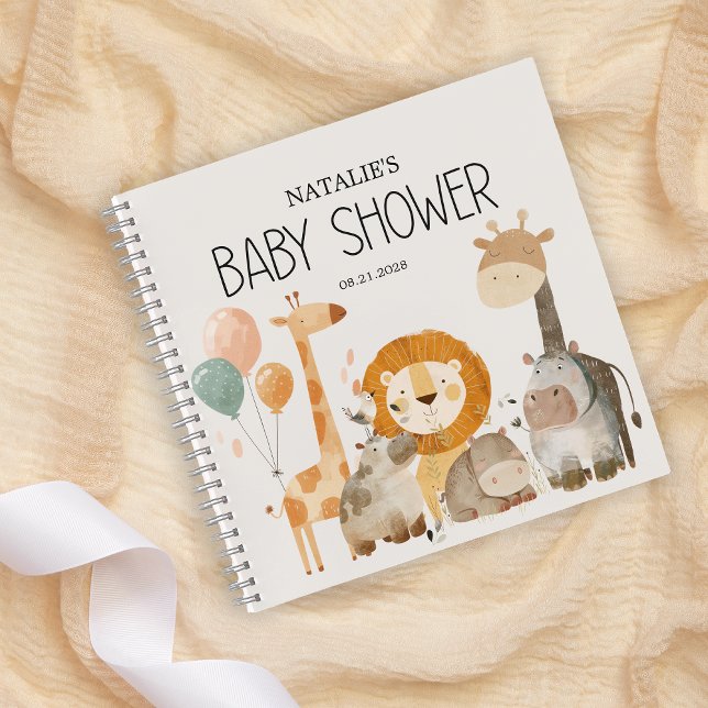 Cuaderno Baby Shower de animales de la guardería Zoo Safari (Subido por el creador)
