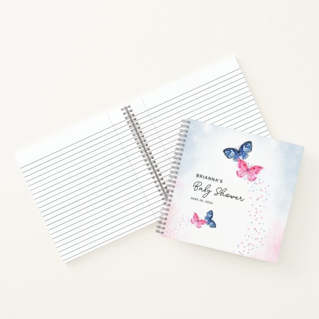 Cuaderno Baby Shower de Dos mariposas Twins (Interior)