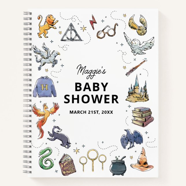 Cuaderno Baby Shower de Harry Potter Icon (Anverso)
