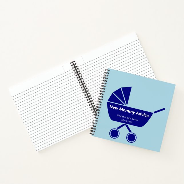 Cuaderno Baby Shower de New Mommy Advance Light Blue Boy (Interior)