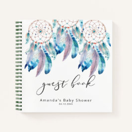 Cuaderno Baby Shower Guest Book Boho Dreamcatcher Shower