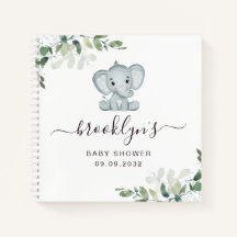 Baby Shower Guest Book | Eucalyptus elefante