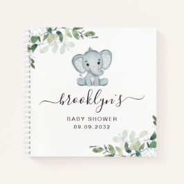 Cuaderno Baby Shower Guest Book | Eucalyptus elefante