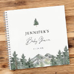 Cuaderno Baby Shower Guestbook de Woodland Mountain<br><div class="desc">Baby Shower Guestbook de Woodland Mountain</div>