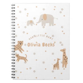 Cuaderno Baby Shower ilustrativo Pastel Beige Cute