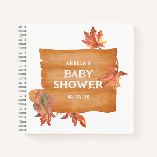 Cuaderno Baby Shower personalizado (Anverso)