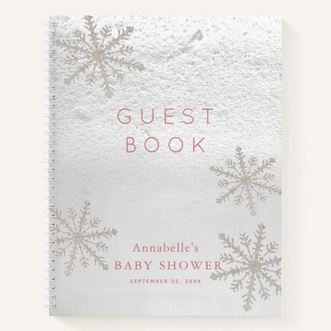 Cuaderno Baby Shower Pink Guest Book (Anverso)