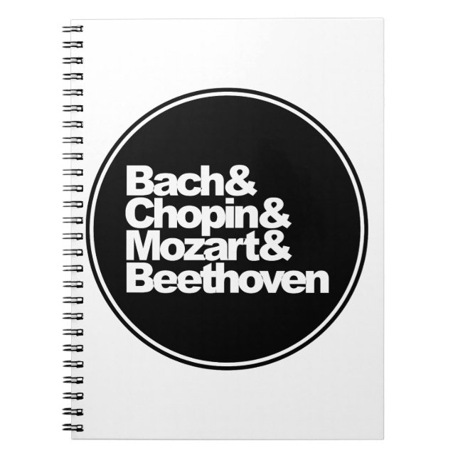 Cuaderno Bach y Chopin y Mozart y Beethoven (Frente)