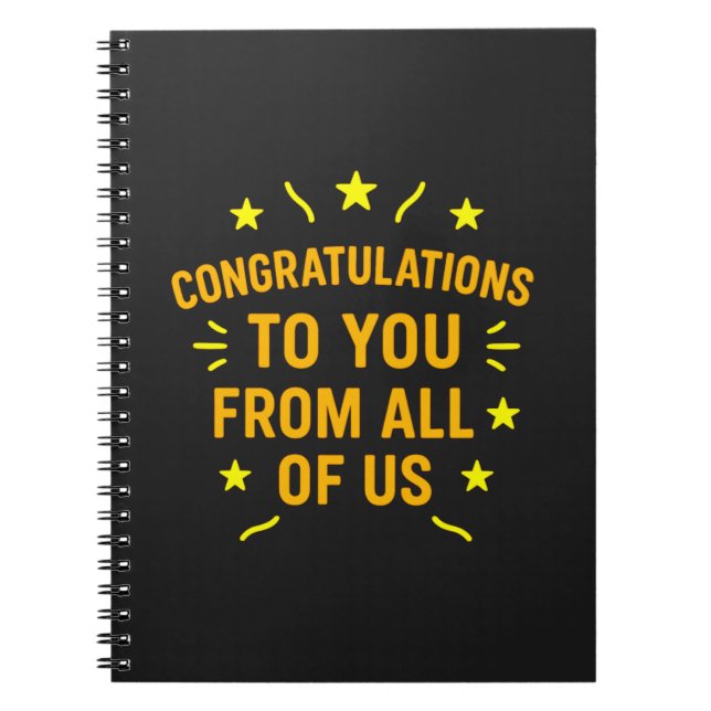 Cuaderno Back to School Congratulations – Quote  (Frente)