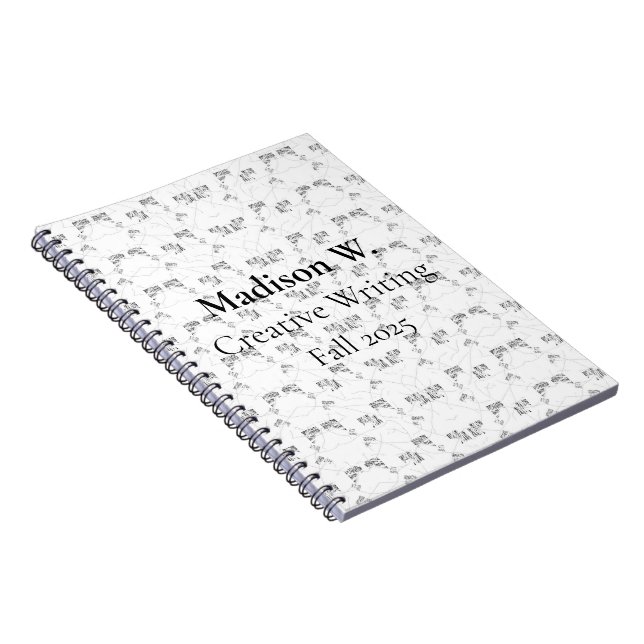 Cuaderno Back-to-School Minimal Line Pattern | Summer (Lado Derecho)