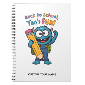 Cuaderno Back to School Monster | Cute Blue Creature 