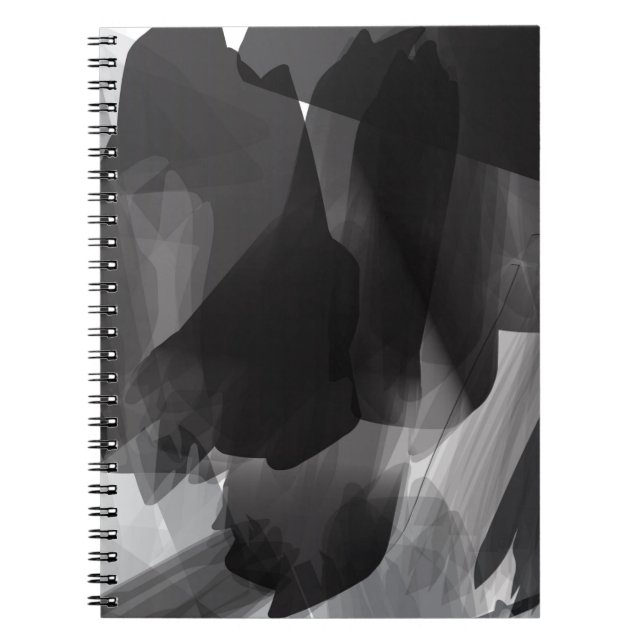 Cuaderno Backgroun pintado de blanco y negro cepillado (Frente)
