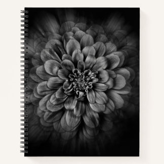 Cuaderno Backyard Flowers In Black And White No 54 Flow