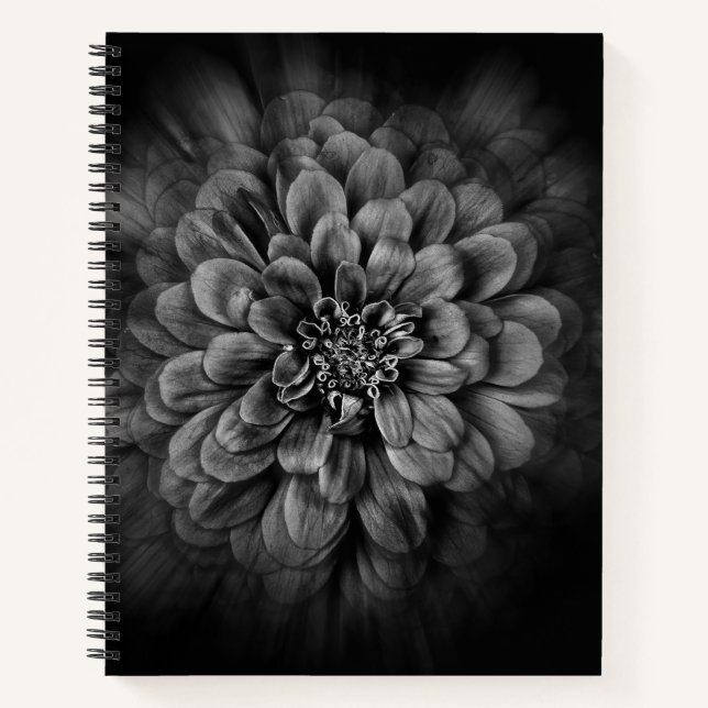 Cuaderno Backyard Flowers In Black And White No 54 Flow (Anverso)