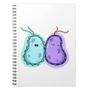 Cuaderno Bacterias de Kawaii