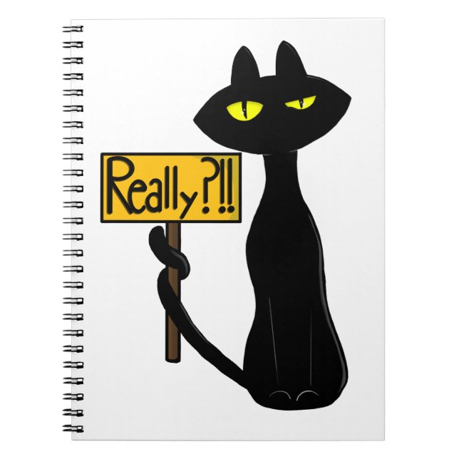 Cuaderno Bad Boogie - El Gato- "¿De verdad?!!" divertido Cu (Frente)