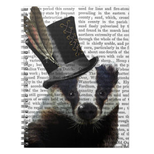 Cuaderno Badger Steampunk en sombrero superior