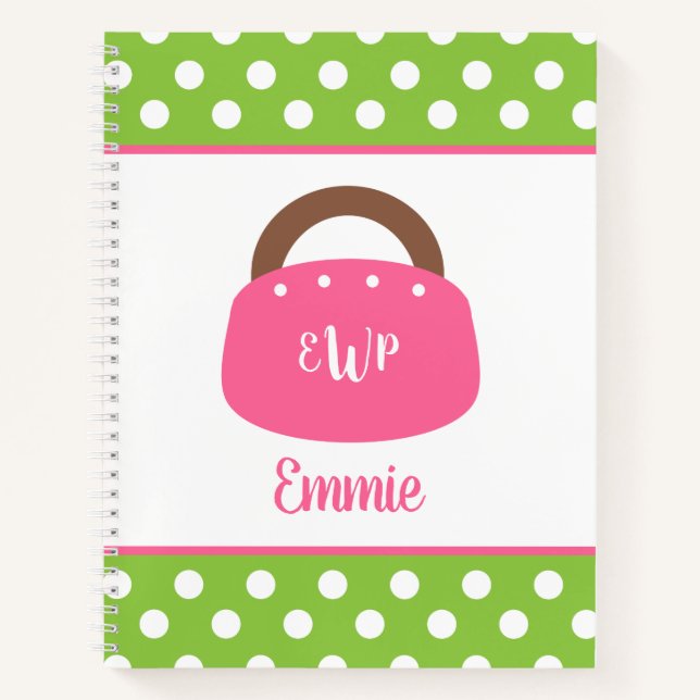 Cuaderno Bag Bag Spiral de Bermudas monogramado (Anverso)