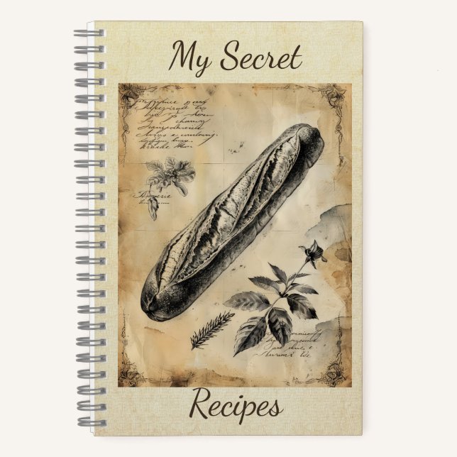 Cuaderno Baguette Bread Ephemera Collage Art Notebook (Anverso)