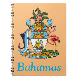 Cuaderno Bahamas con escudo de armas (paraíso caribeño)
