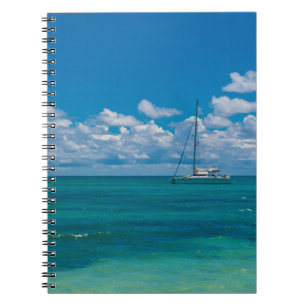 Cuaderno Bahía tropical azul paisaje marino