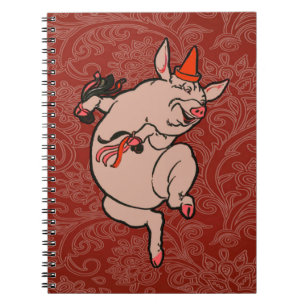 Cuaderno Bailando con danza de antigüedades de cerdo