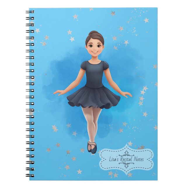Cuaderno Bailarín azul de chica (Frente)