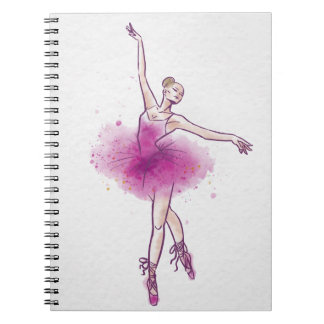 Cuaderno bailarín de ballet de la mujer