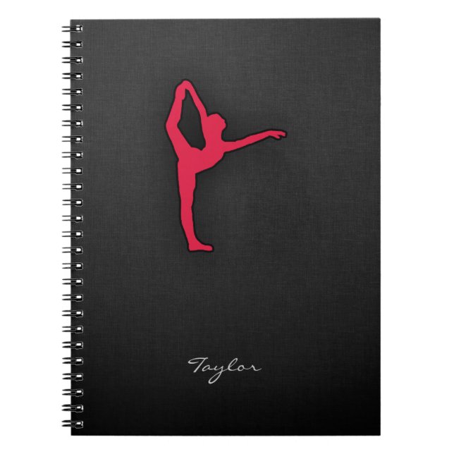 Cuaderno Bailarín de ballet rojo de Crimson (Frente)